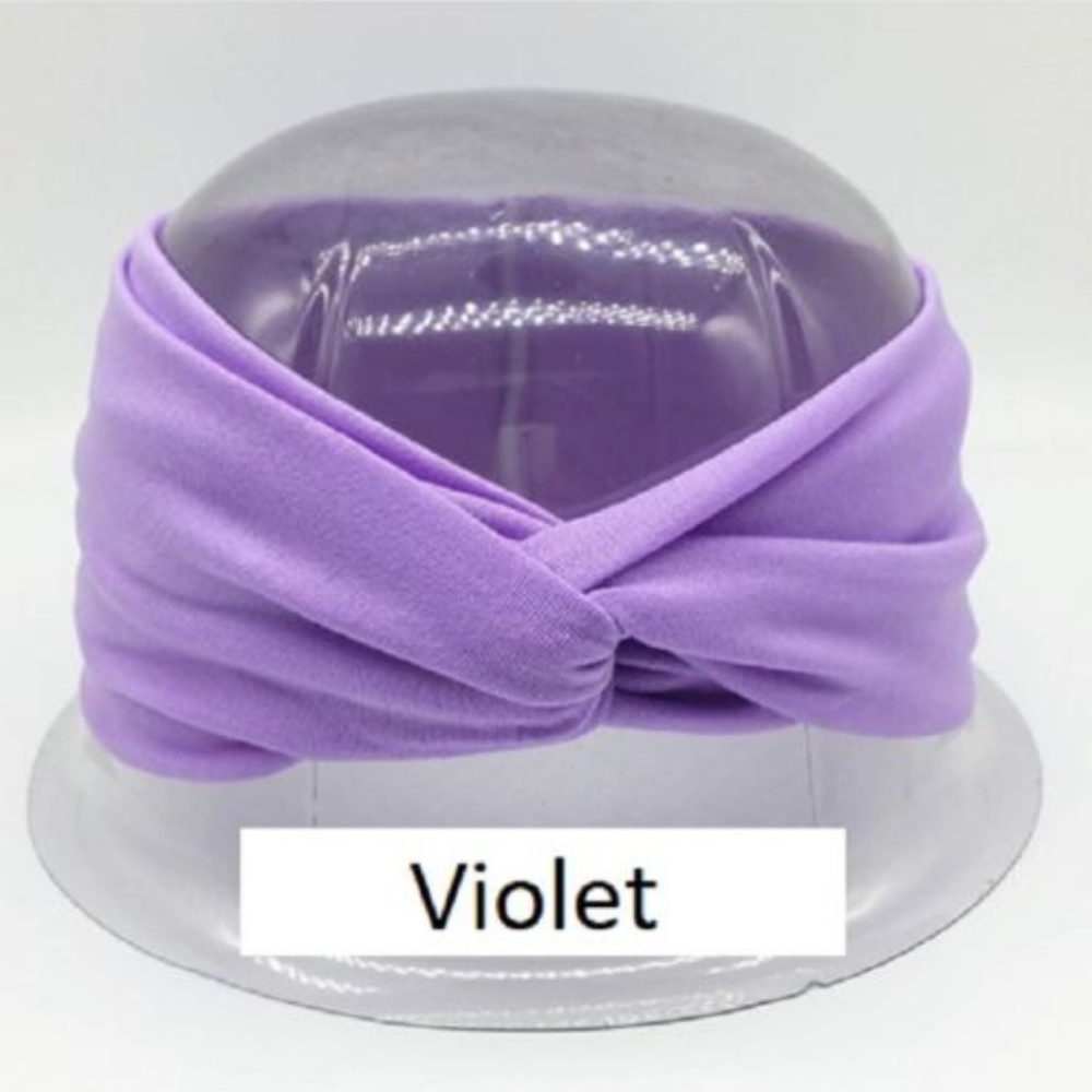 Women's Solid Turban Twist Headband Yoga - Picture 2 of 7